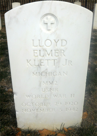 Lloyd Elmer Klett, Jr. - headstone