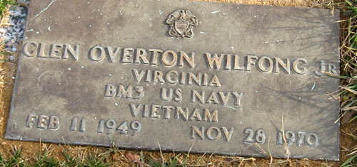 Glen Overton Wilfong, Jr. marker
